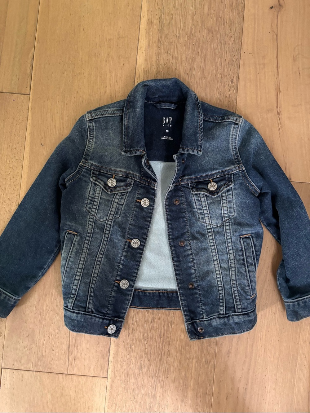 GAP Kids Medium Wash Blue Denim Trucker Jacket